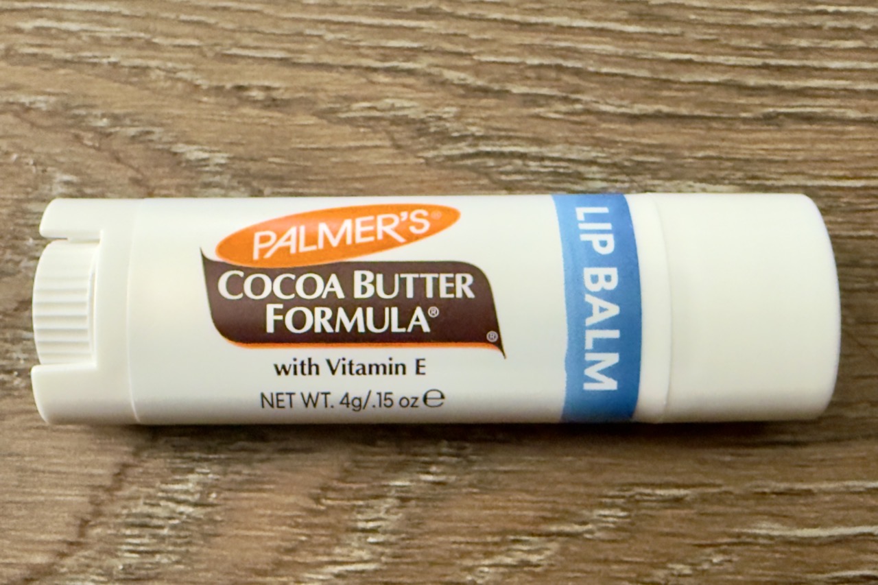 Close up view of a Palmerās chapstick