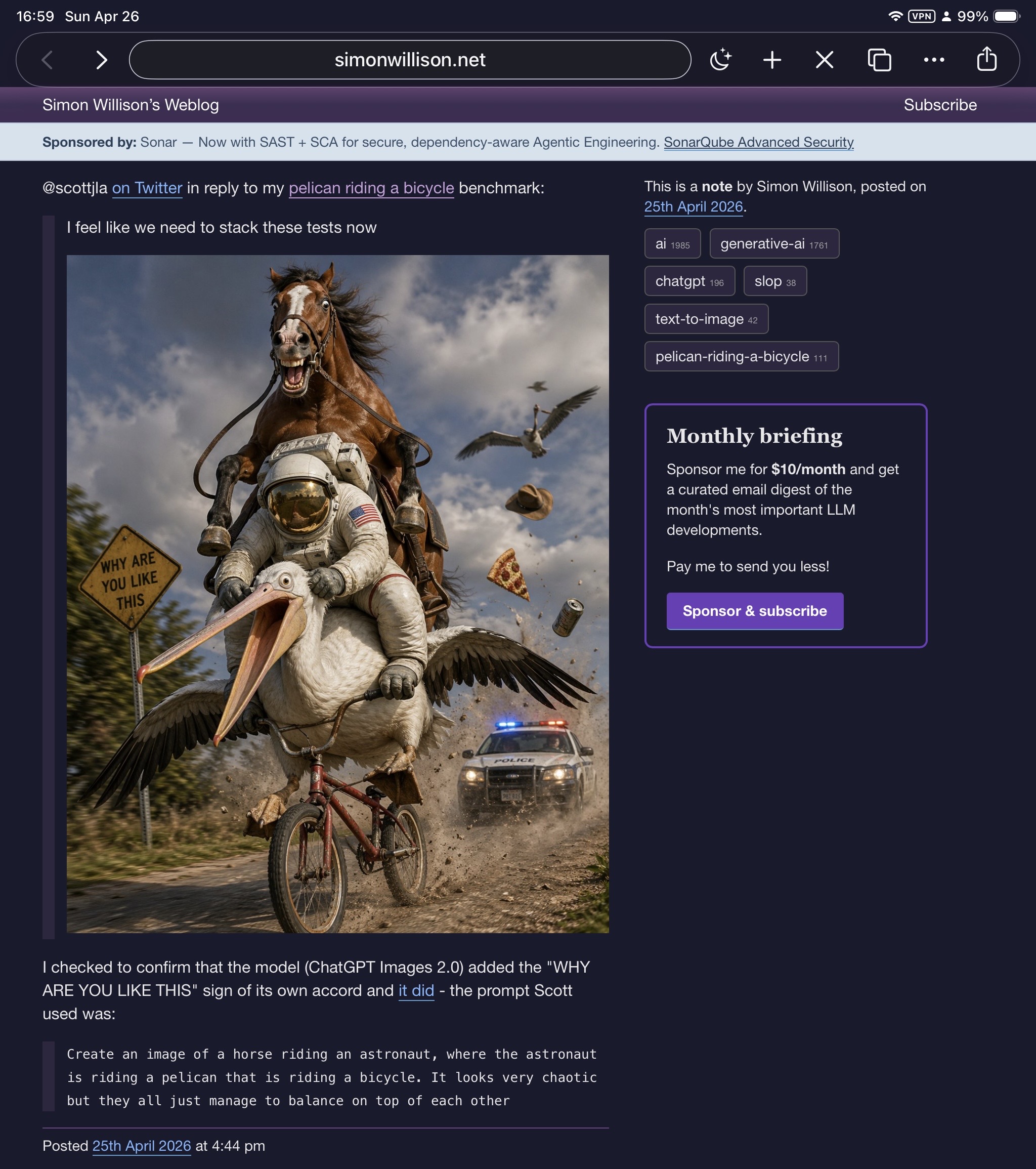 A screenshot of Simon&rsquo;s website